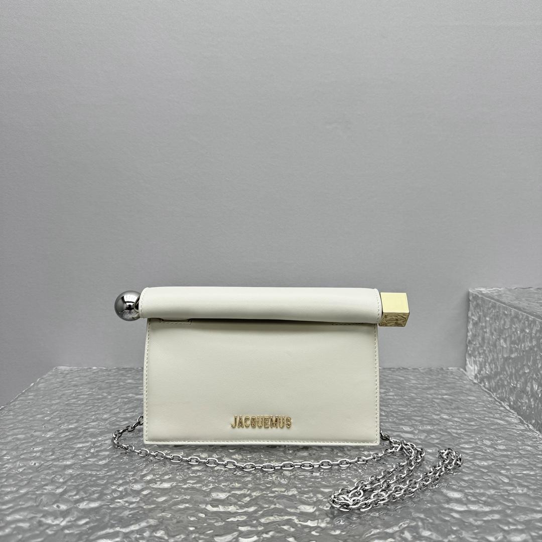 Jacquemus La Petite Pochette Rond Carré Cross Body Bag (20×7×14cm) - 