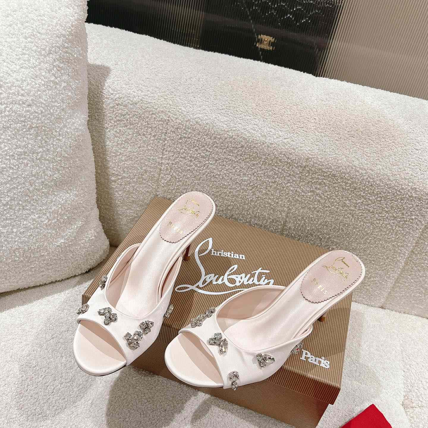 Christian Louboutin Degraqueen 85mm Satin Mules - 