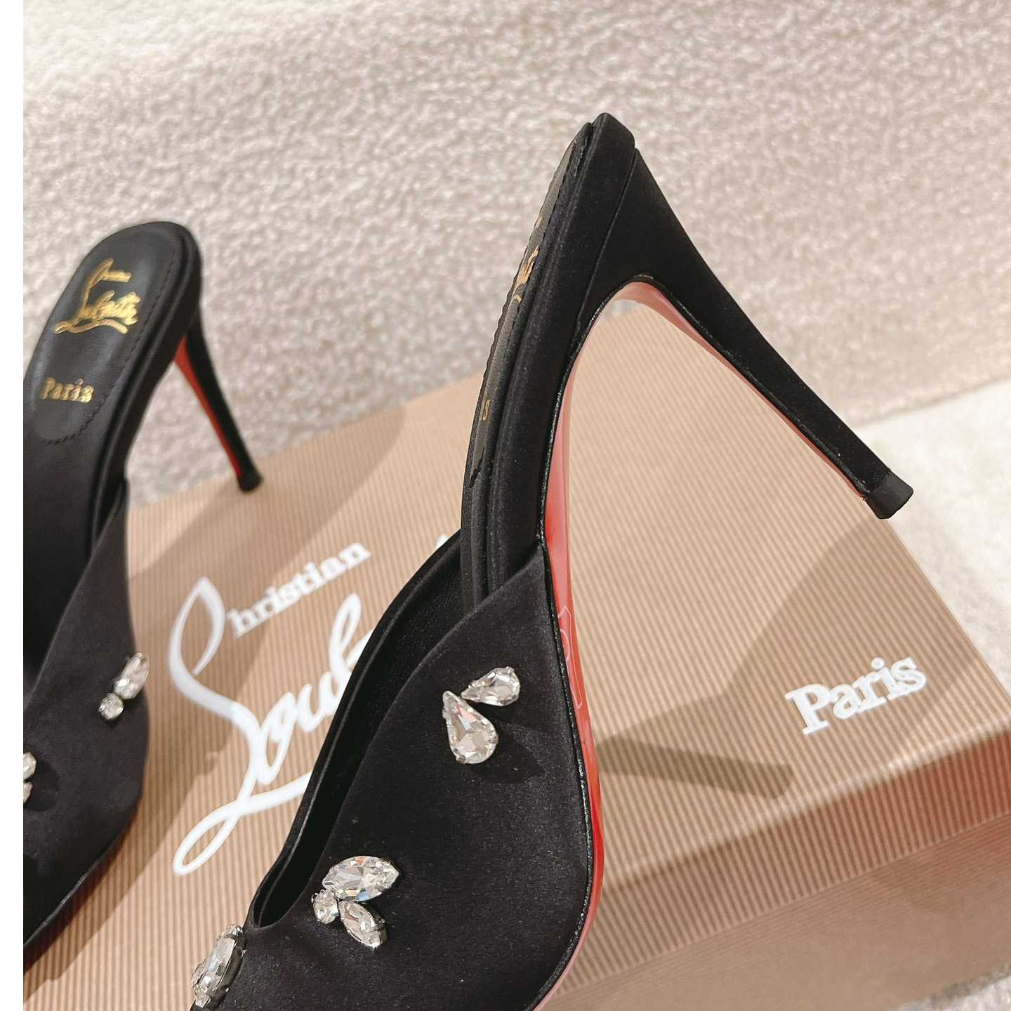 Christian Louboutin Degraqueen 85mm Satin Mules - 