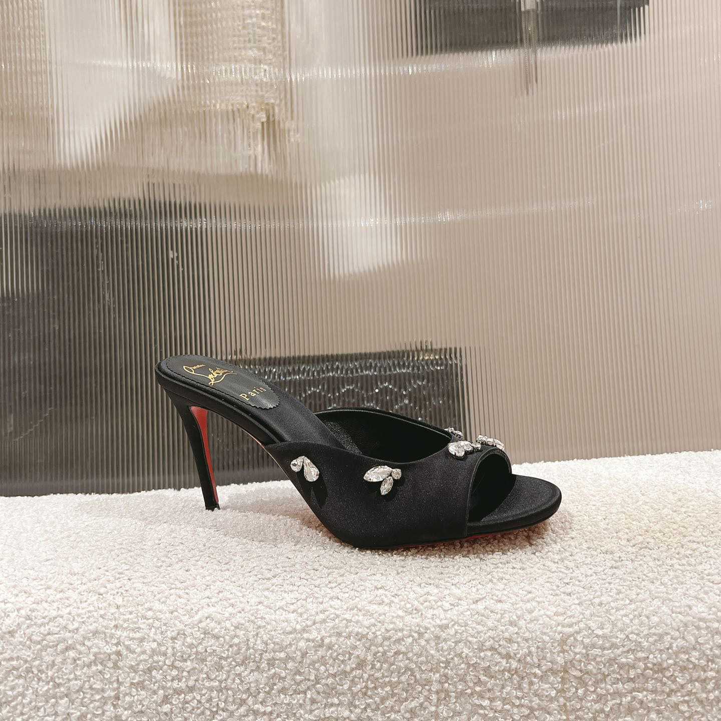 Christian Louboutin Degraqueen 85mm Satin Mules - 