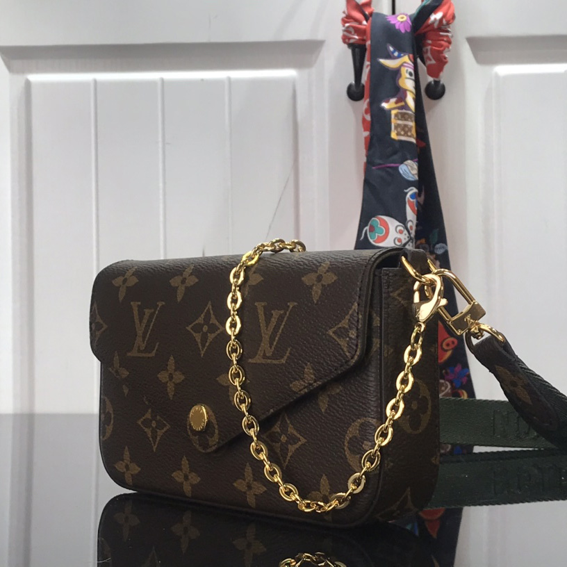 Louis Vuitton Monogram Mini Felicie Multi Bag （ 17-9.5-6.5 cm）  M80091 - 