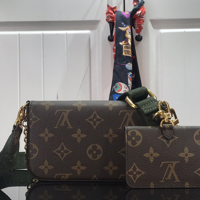 Louis Vuitton Monogram Mini Felicie Multi Bag （ 17-9.5-6.5 cm）  M80091 - 