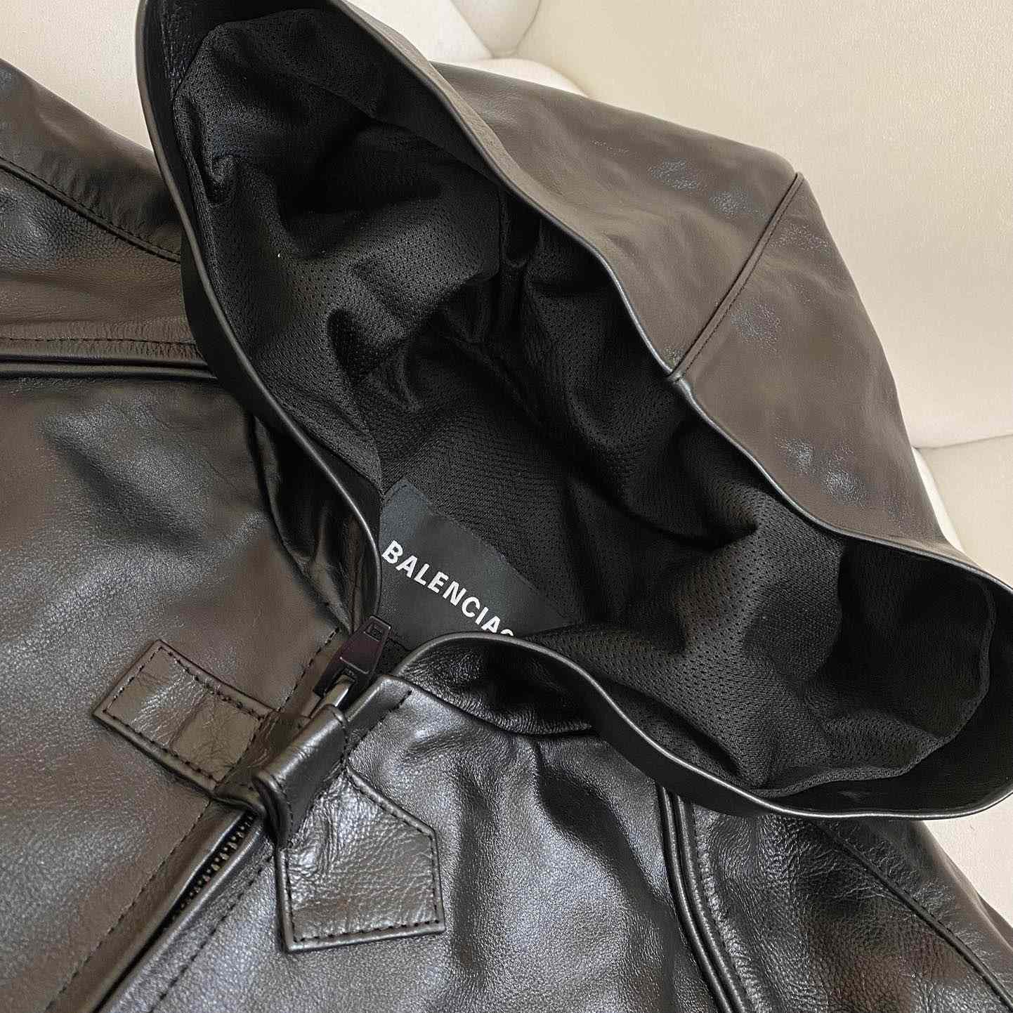 Balenciaga Hooded Biker Jacket - 