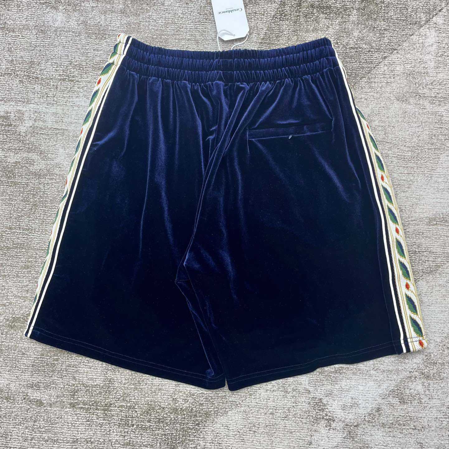 Casablanca Heart Monogram Velvet Track Shorts   c828 - 