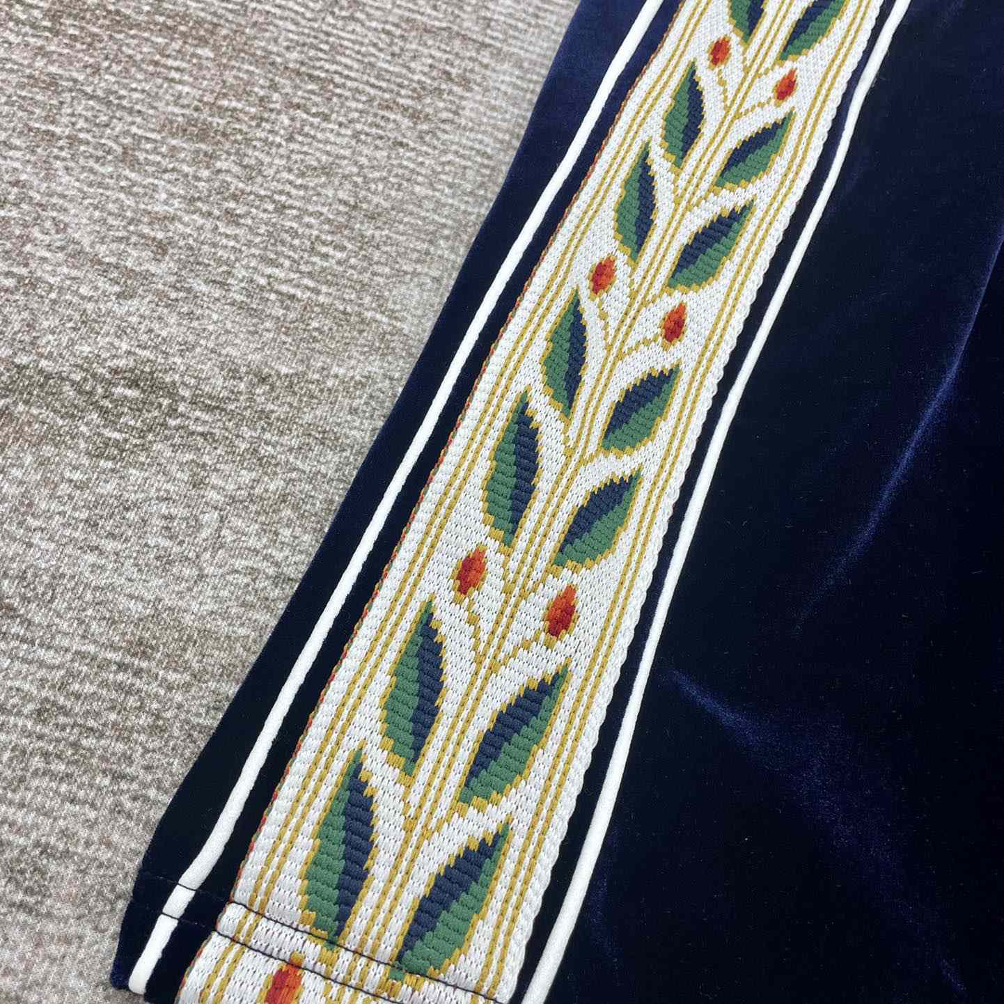 Casablanca Heart Monogram Velvet Track Shorts   c828 - 