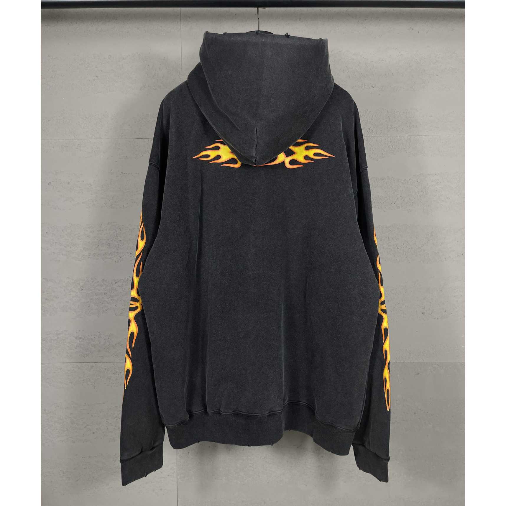 Balenciaga Oversized Flame Hoody - 