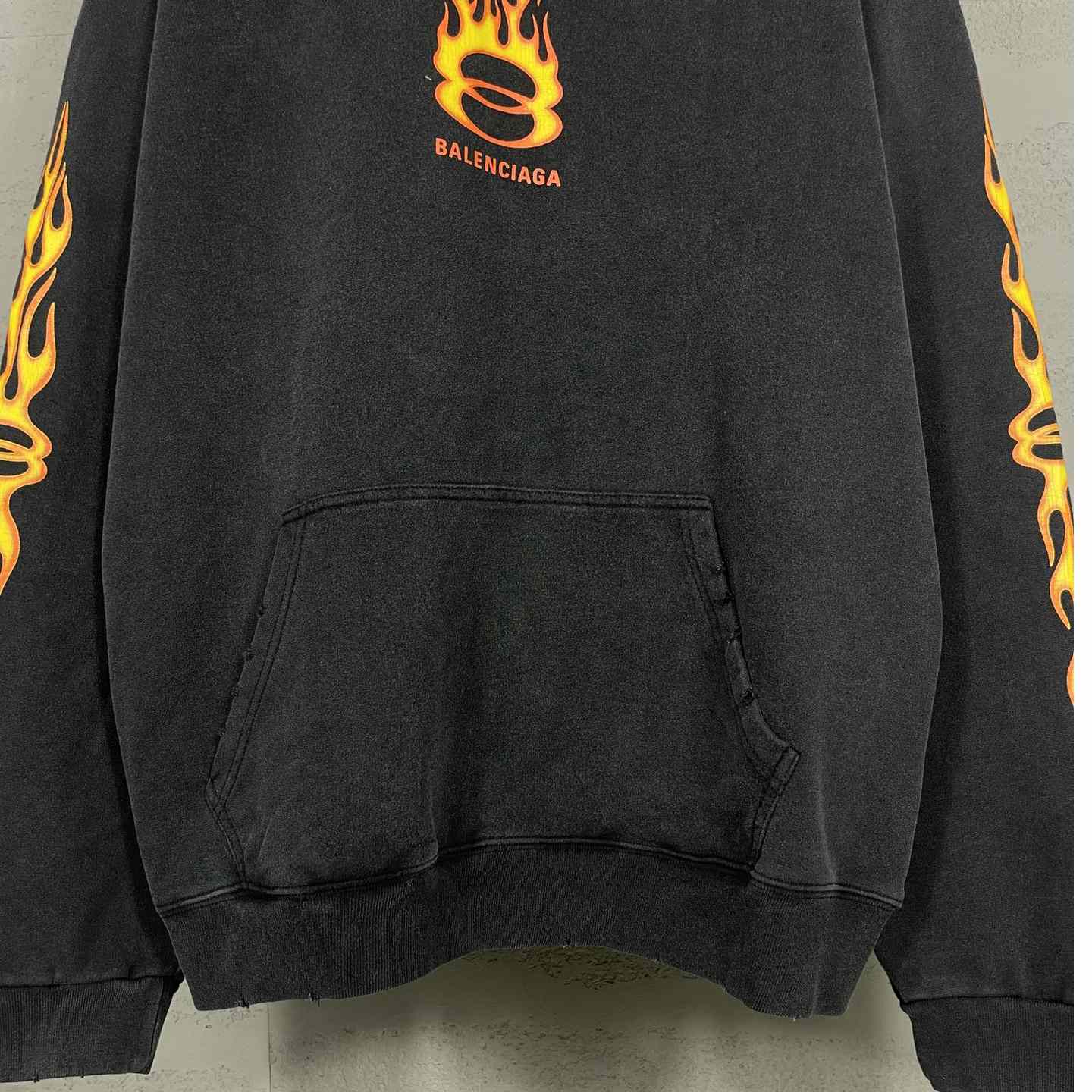 Balenciaga Oversized Flame Hoody - 