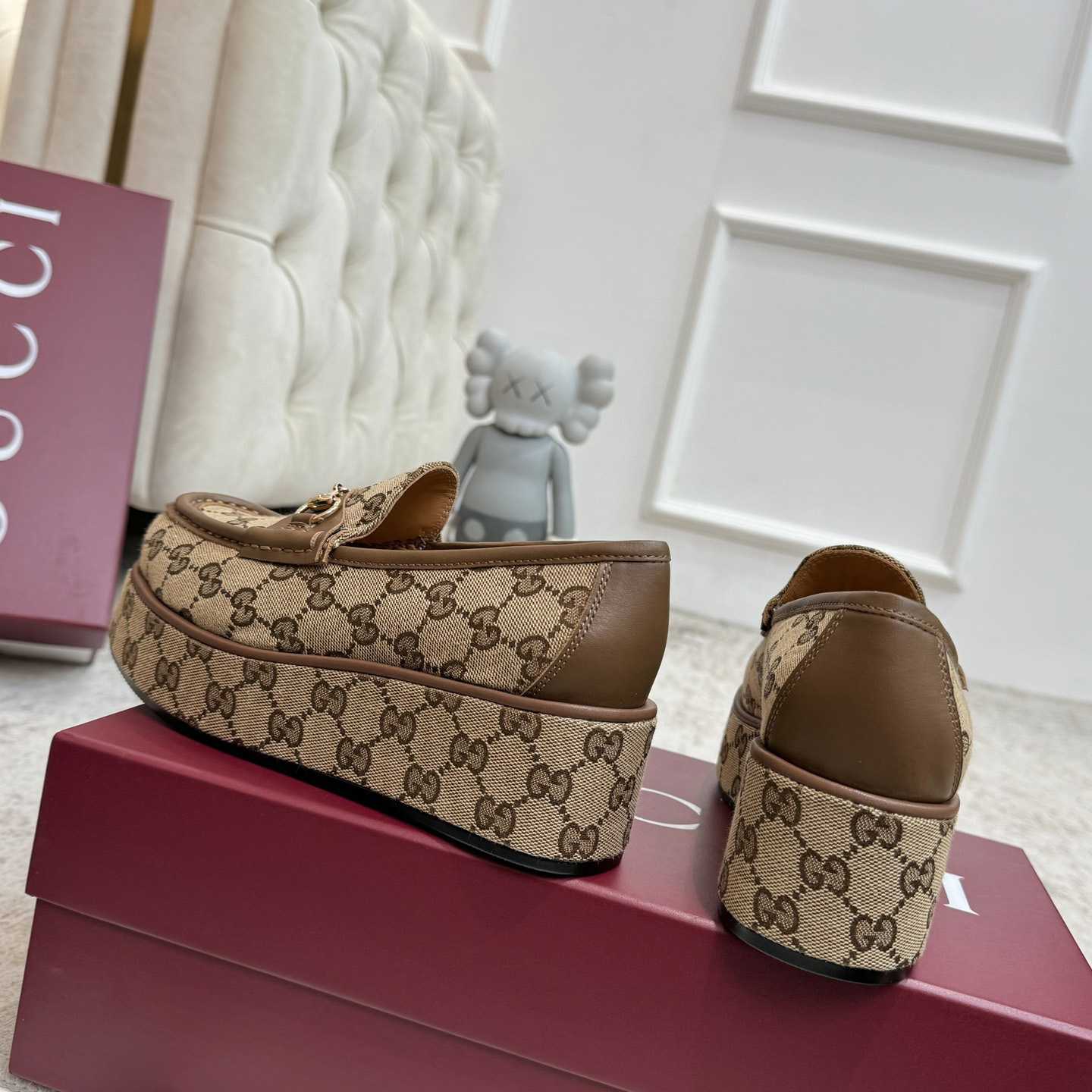 Gucci Women's Horsebit Wedge Loafer - 