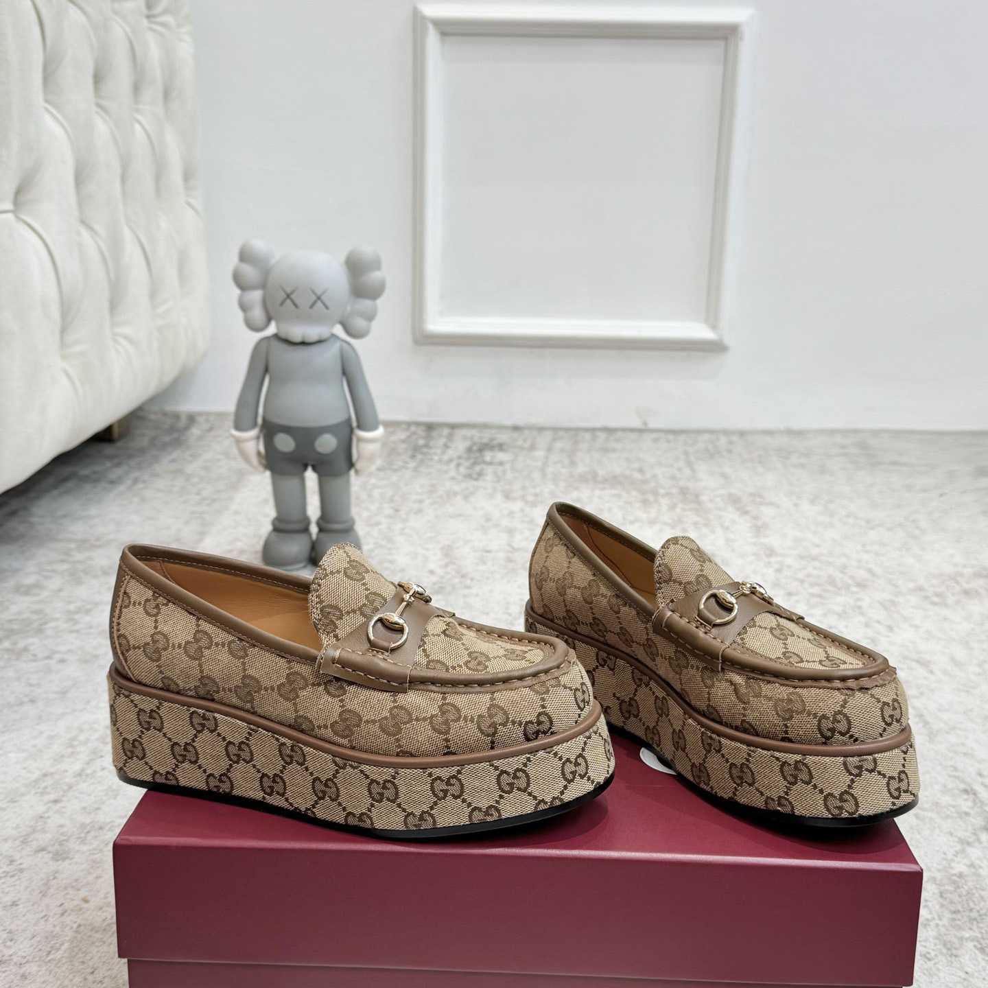 Gucci Women's Horsebit Wedge Loafer - 