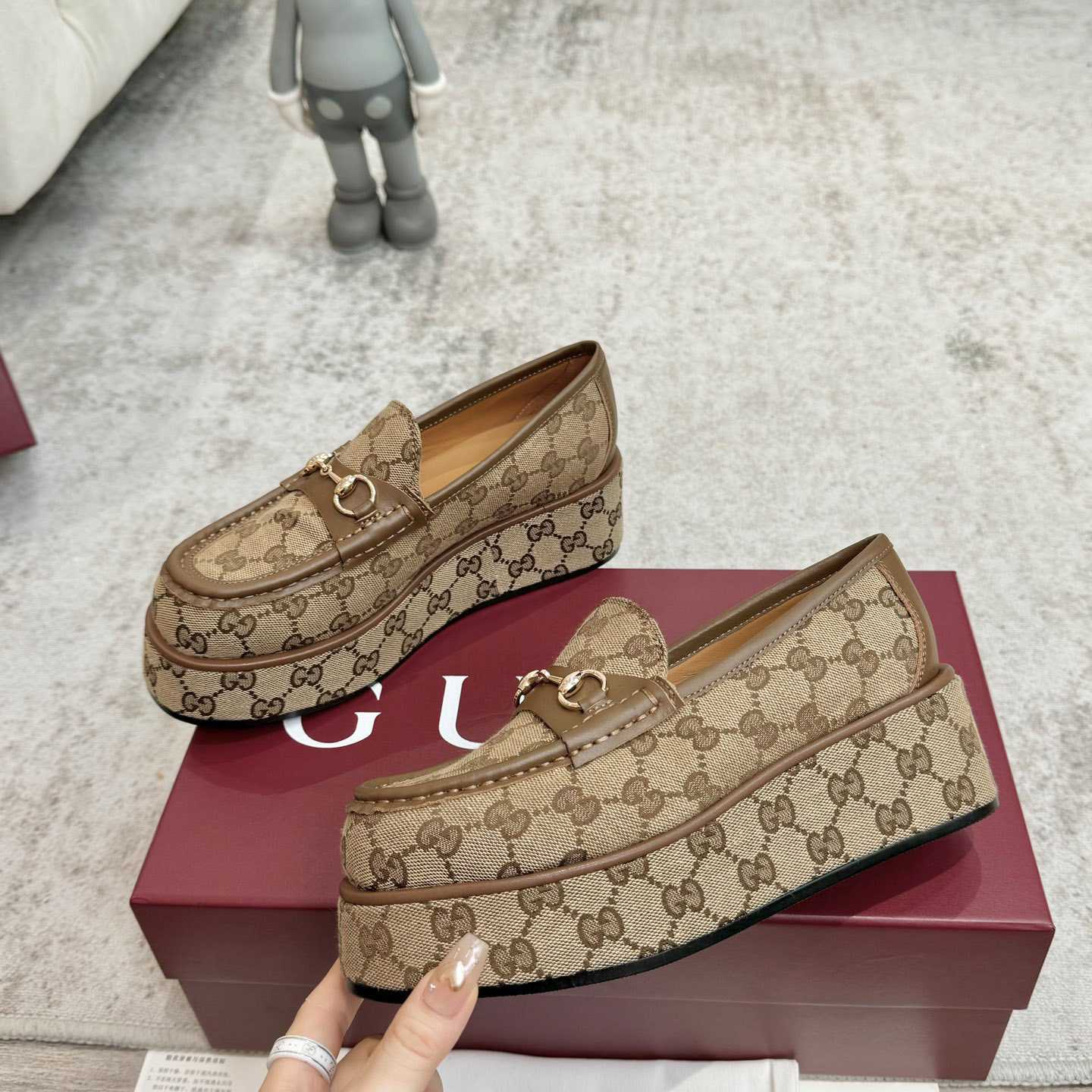 Gucci Women's Horsebit Wedge Loafer - 