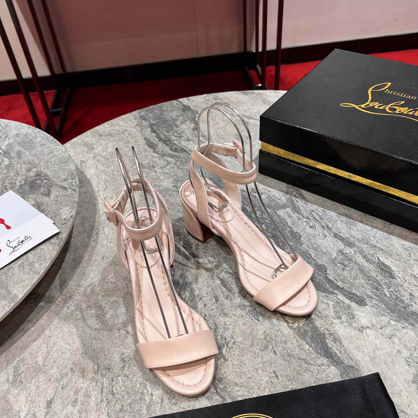 Christian Louboutin  Pink Lin Miss Sabina 55 Sandals - 