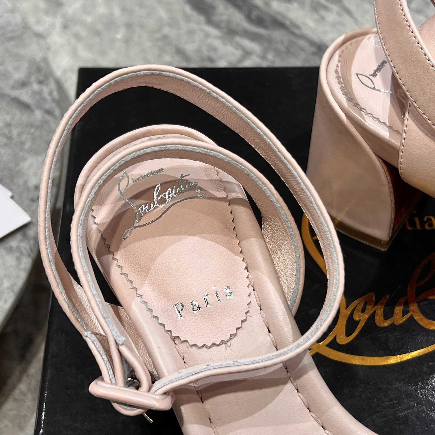 Christian Louboutin  Pink Lin Miss Sabina 55 Sandals - 