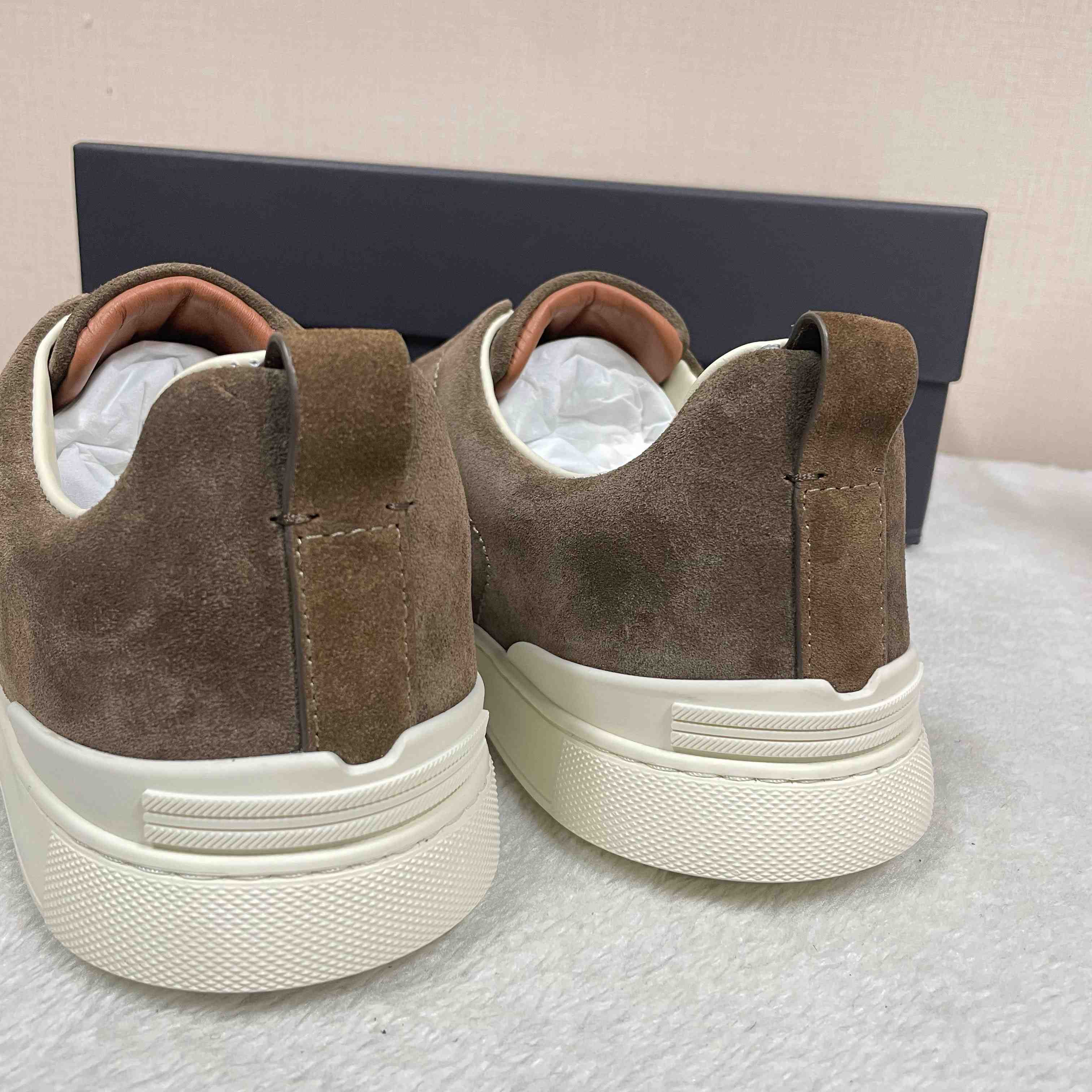 Zegna Suede Triple Stitch™ Sneakers - DesignerGu