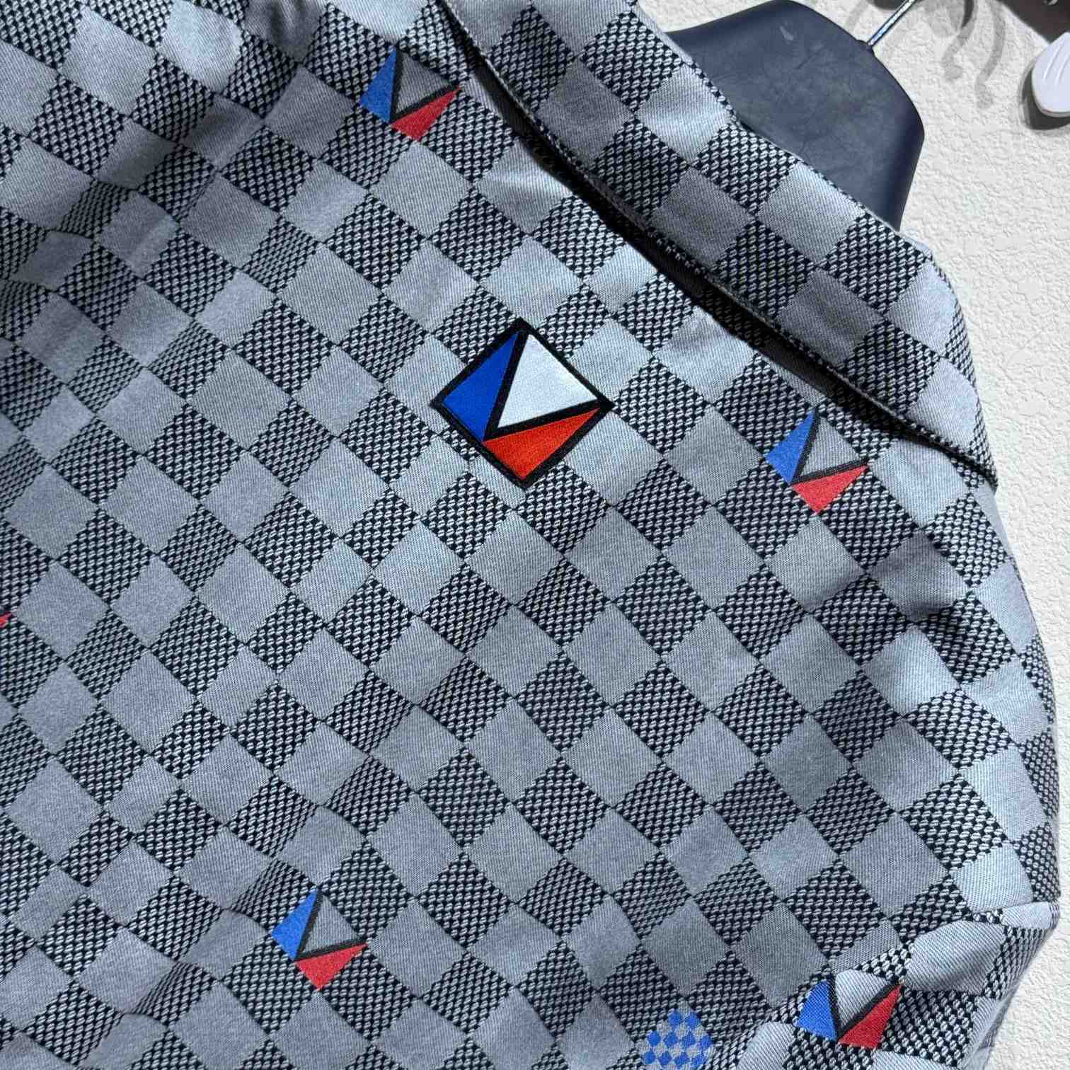 Louis Vuitton Damier Open Collar Cotton Overshirt   1AFVN2 - 
