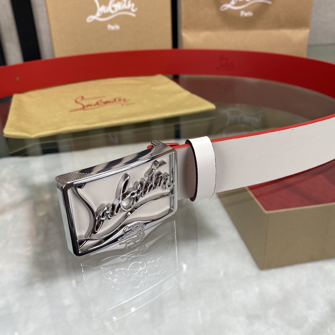 Christian Louboutin Logo Leather Belt  - 