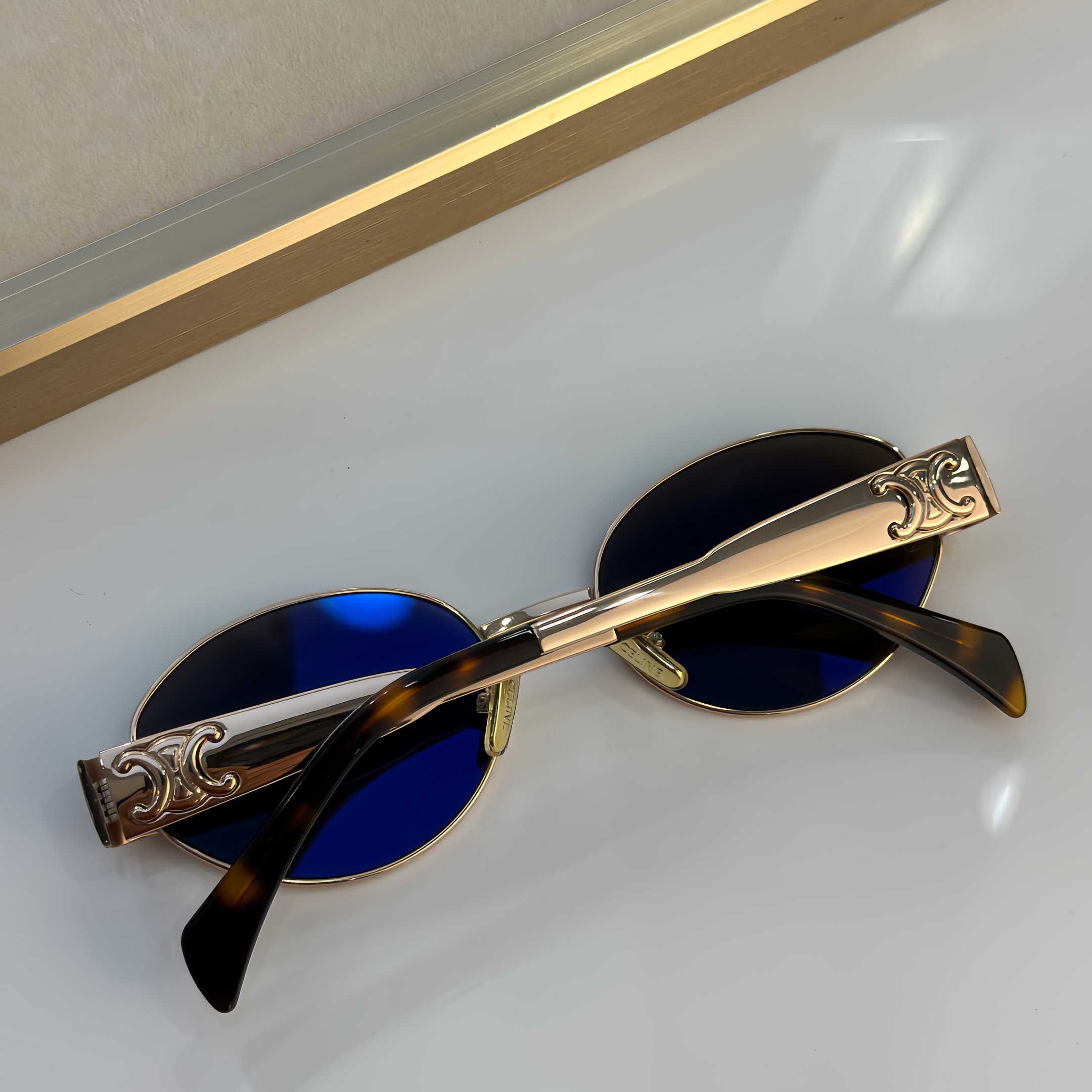 Celine Triomphe Metal 01 Sunglasses In Metal - 