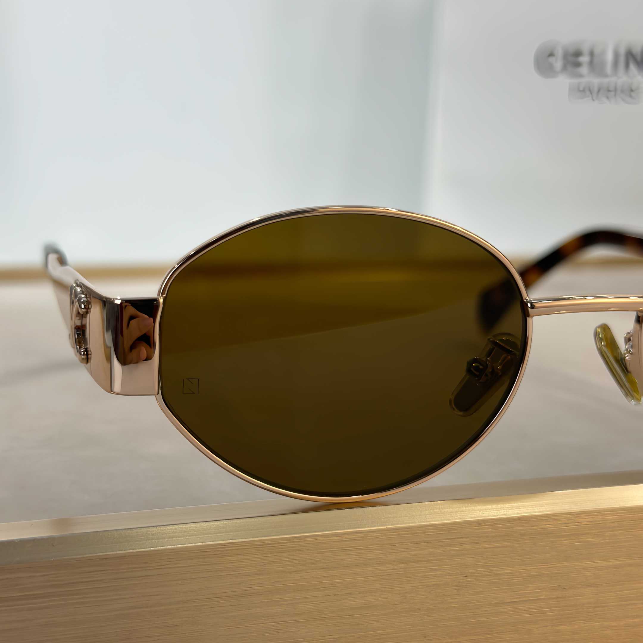 Celine Triomphe Metal 01 Sunglasses In Metal - 