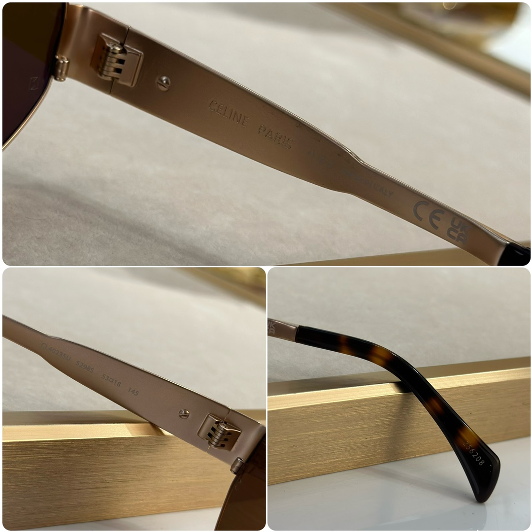 Celine Triomphe Metal 01 Sunglasses In Metal - 