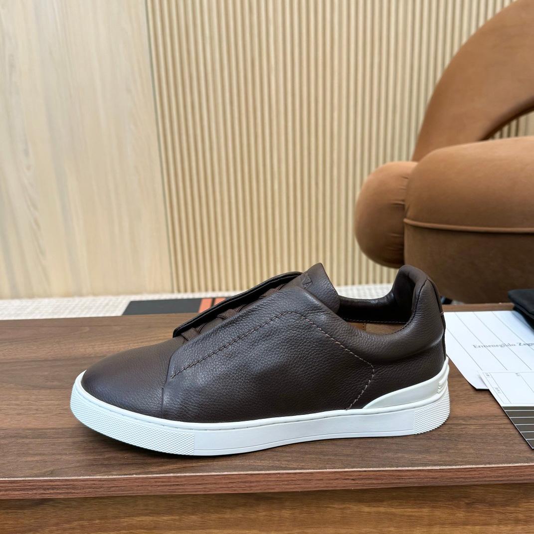 Zegna Leather Sneakers - 