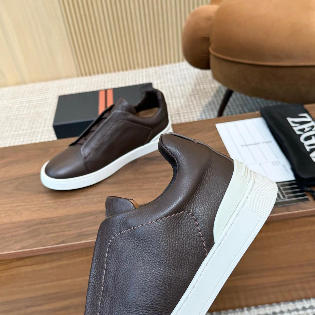 Zegna Leather Sneakers - 