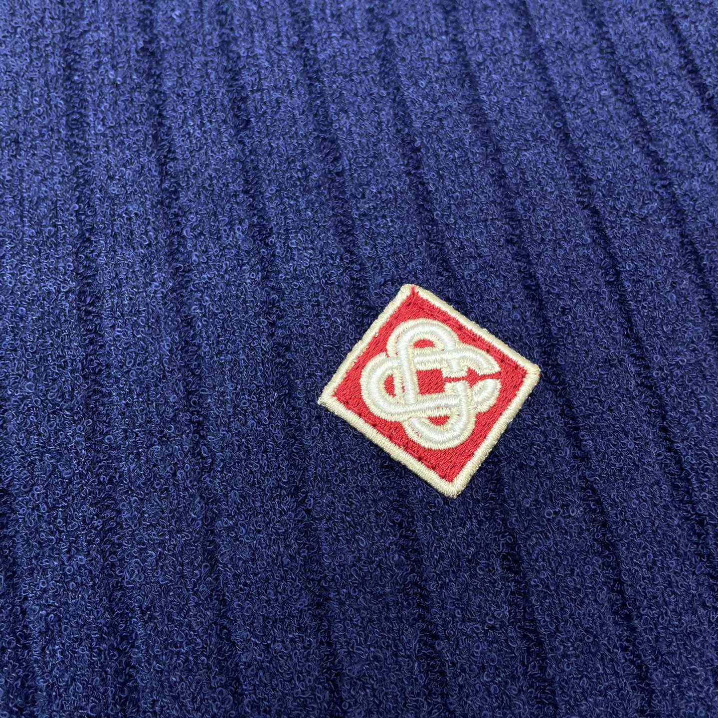 Casablanca  Ribbed Bouclé Cotton-Blend Polo Shirt   D0066 - 