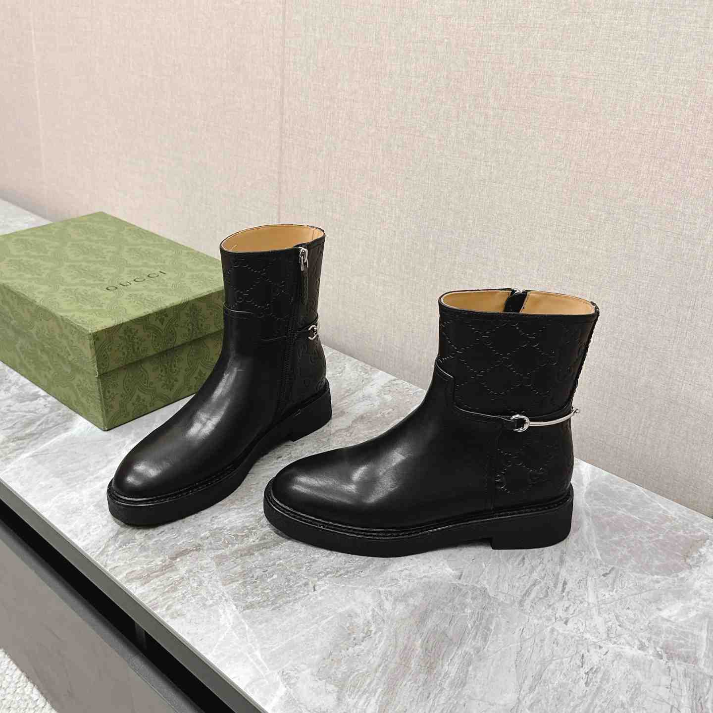 Gucci Women's Slim Horsebit Ankle Boot - 