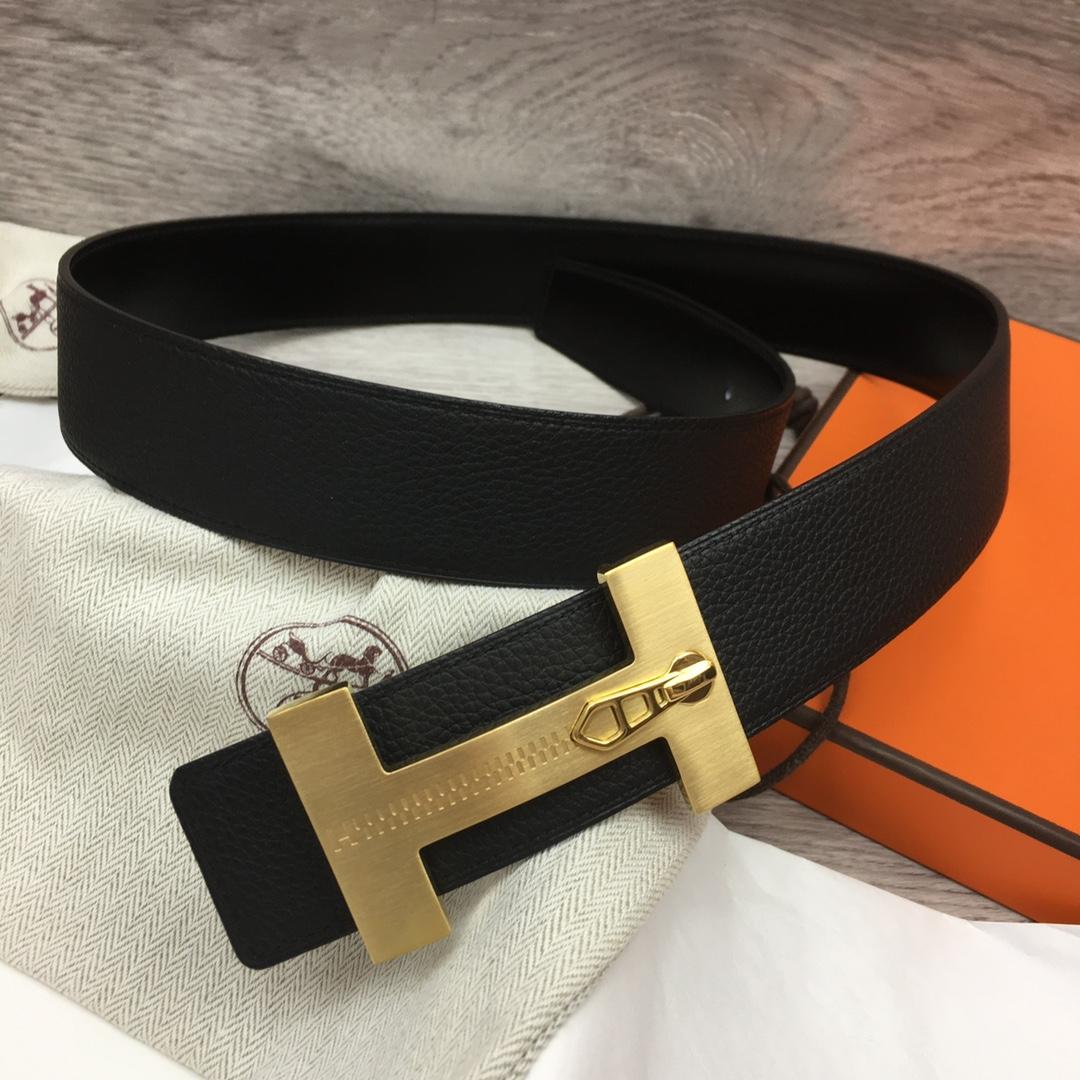 Hermes Leather H Buckle Belt - 