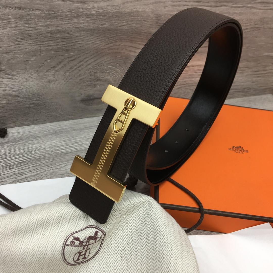 Hermes Leather H Buckle Belt - 