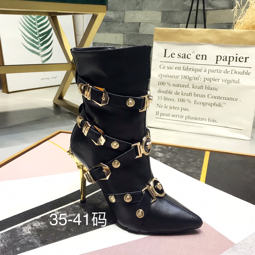 Balmain Leather Ankle Boots - 