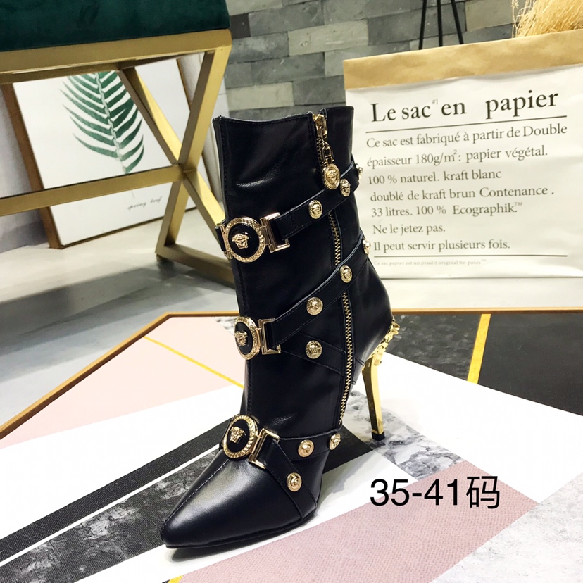 Balmain Leather Ankle Boots - 