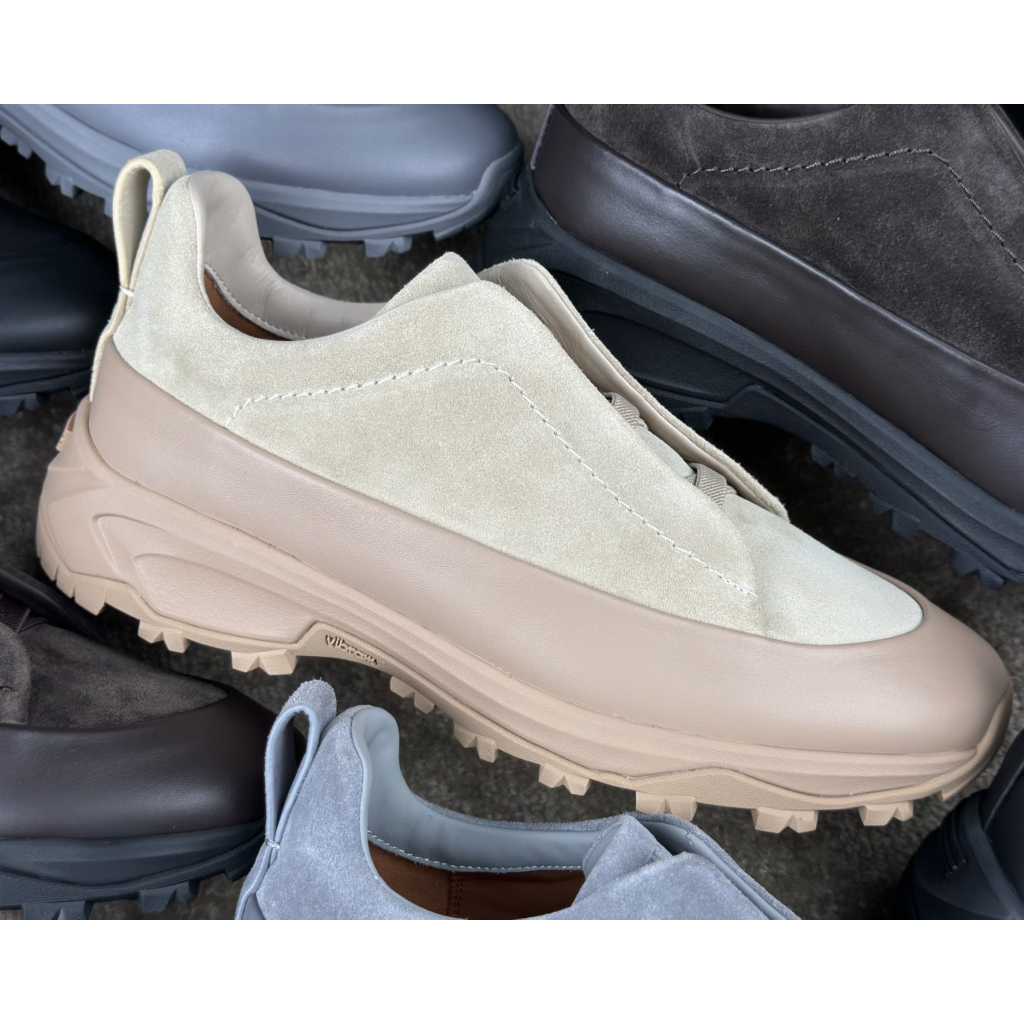 Zegna Suede And Leather Triple Stitch™ Monte Sneakers - 