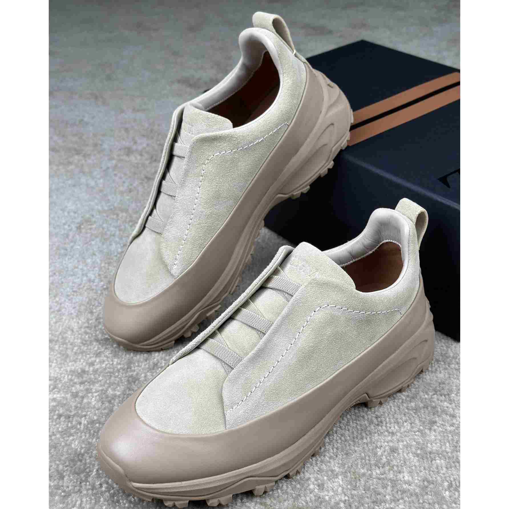 Zegna Suede And Leather Triple Stitch™ Monte Sneakers - 