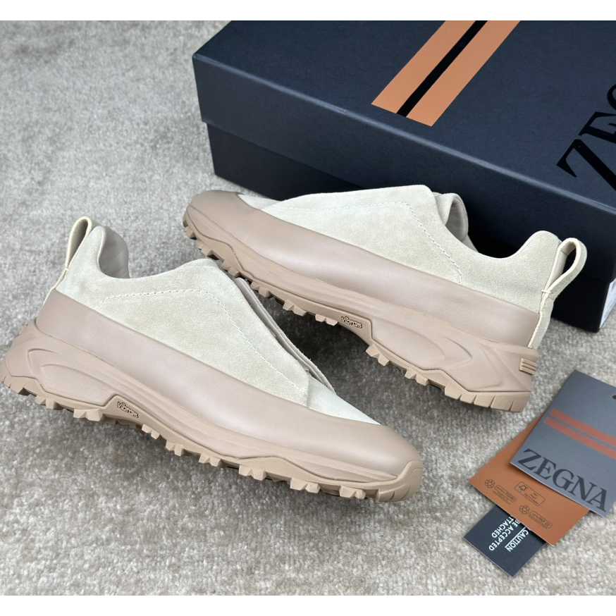 Zegna Suede And Leather Triple Stitch™ Monte Sneakers - 