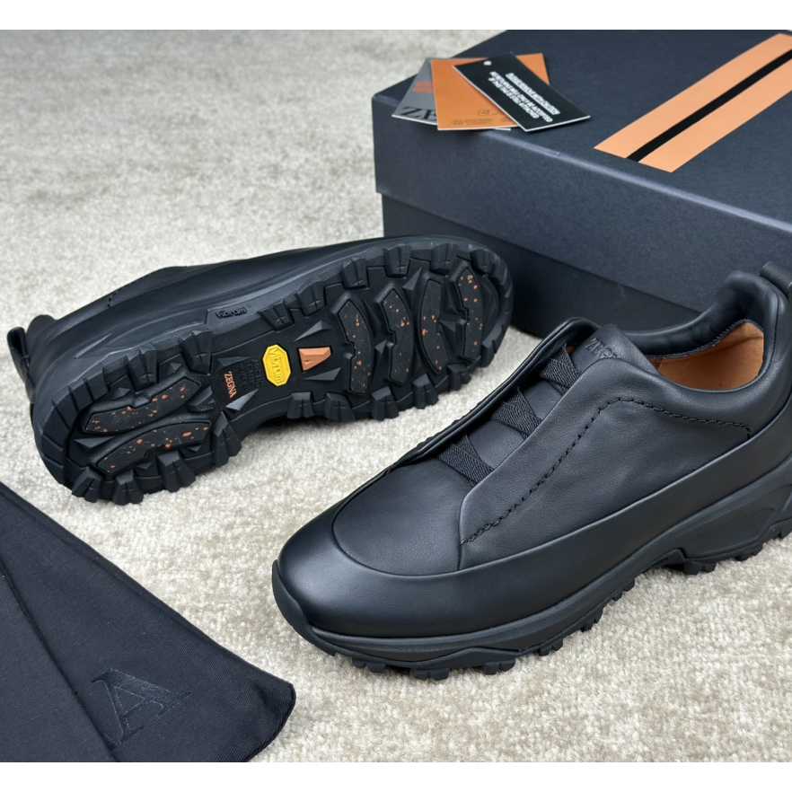 Zegna Suede And Leather Triple Stitch™ Monte Sneakers - 