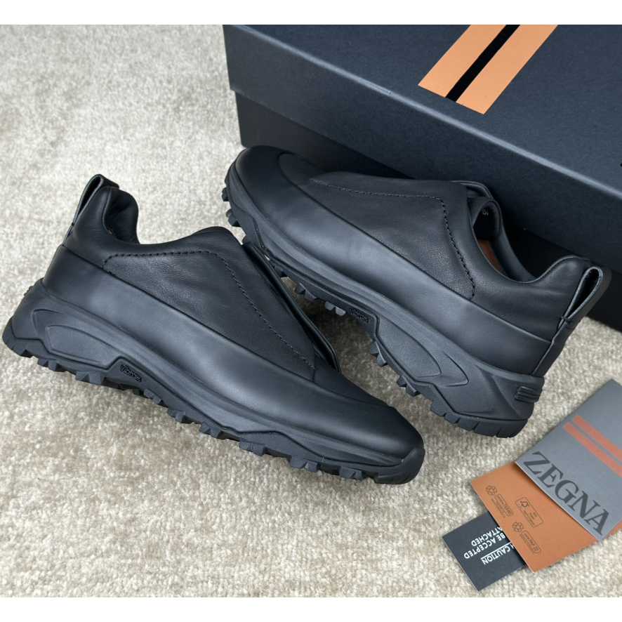Zegna Suede And Leather Triple Stitch™ Monte Sneakers - 