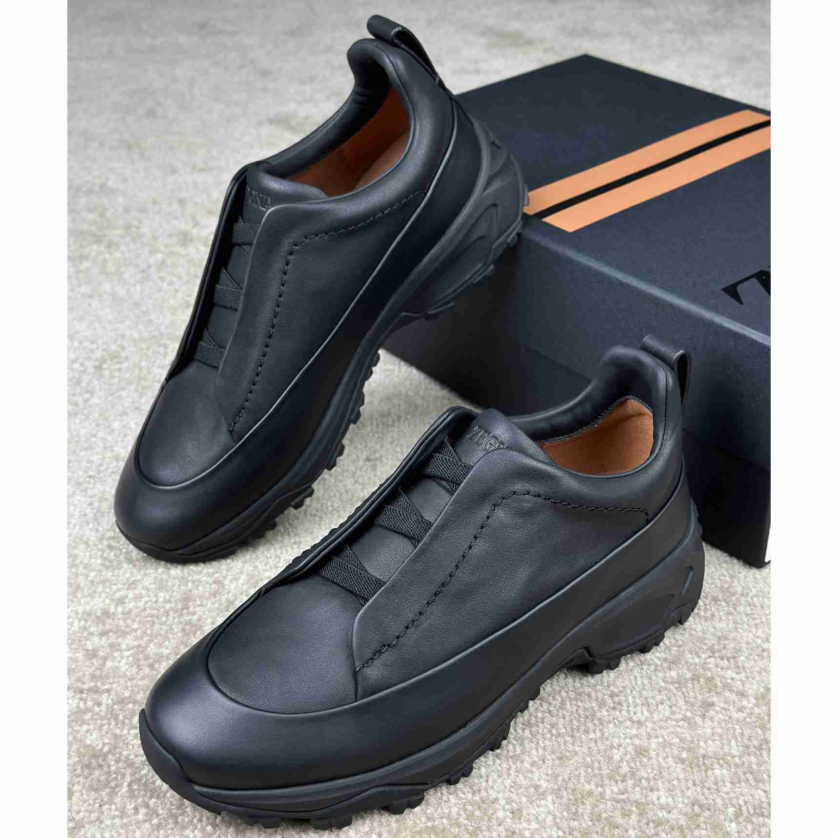 Zegna Suede And Leather Triple Stitch™ Monte Sneakers - 