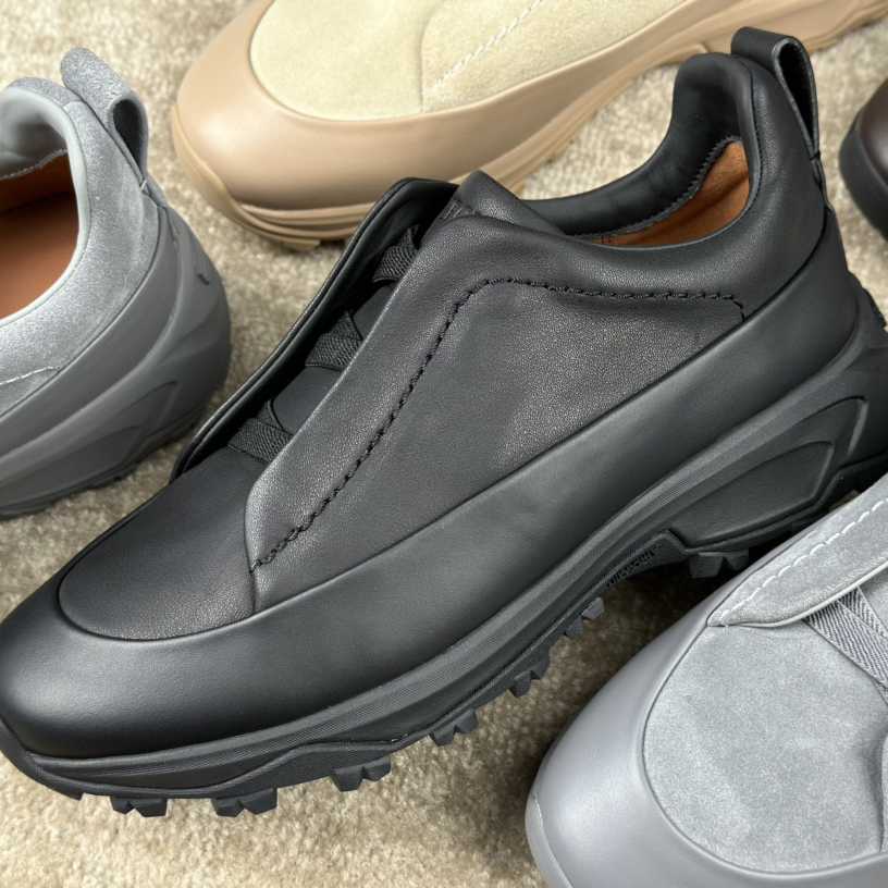 Zegna Suede And Leather Triple Stitch™ Monte Sneakers - 
