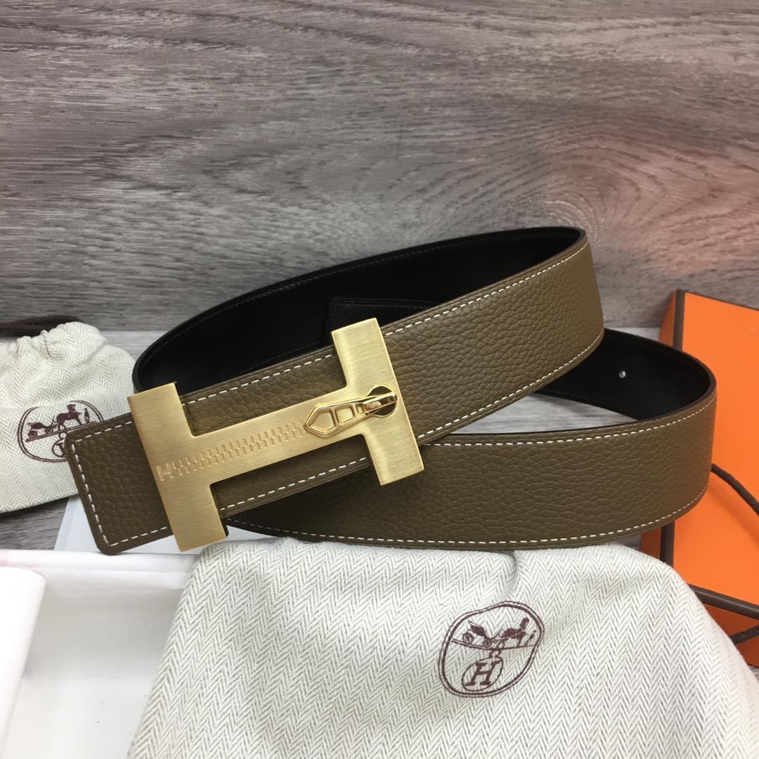 Hermes Leather H Buckle Belt - 