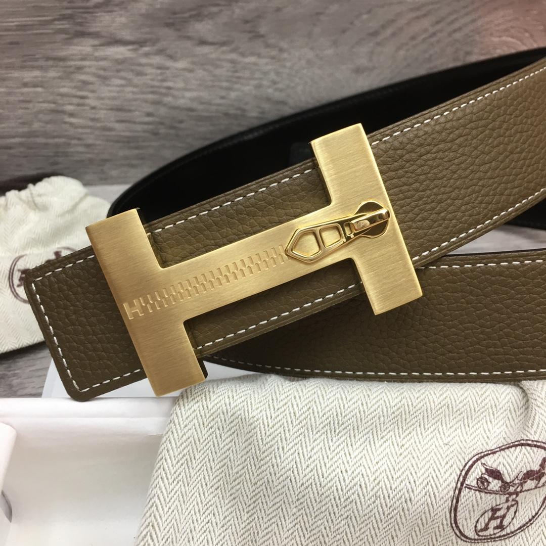 Hermes Leather H Buckle Belt - 