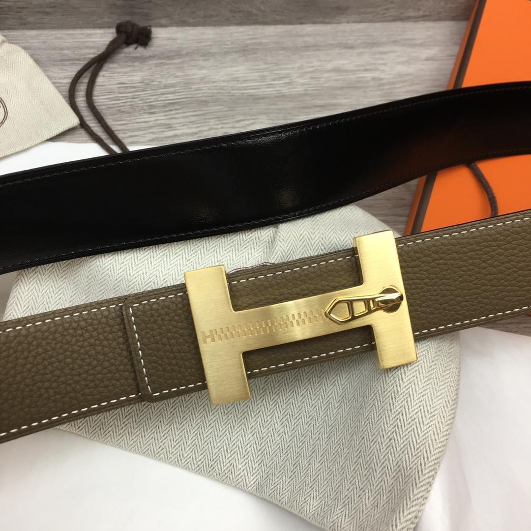 Hermes Leather H Buckle Belt - 
