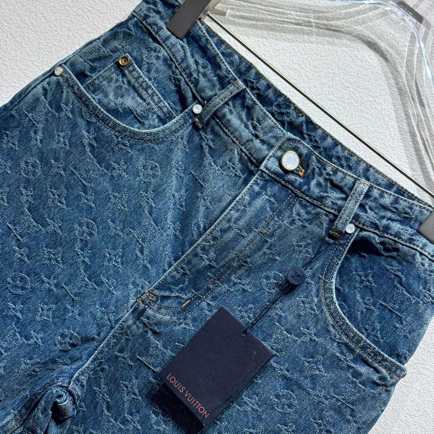 Louis Vuitton Monogram Jacquard Skate Denim Pants  1AGHVA - 