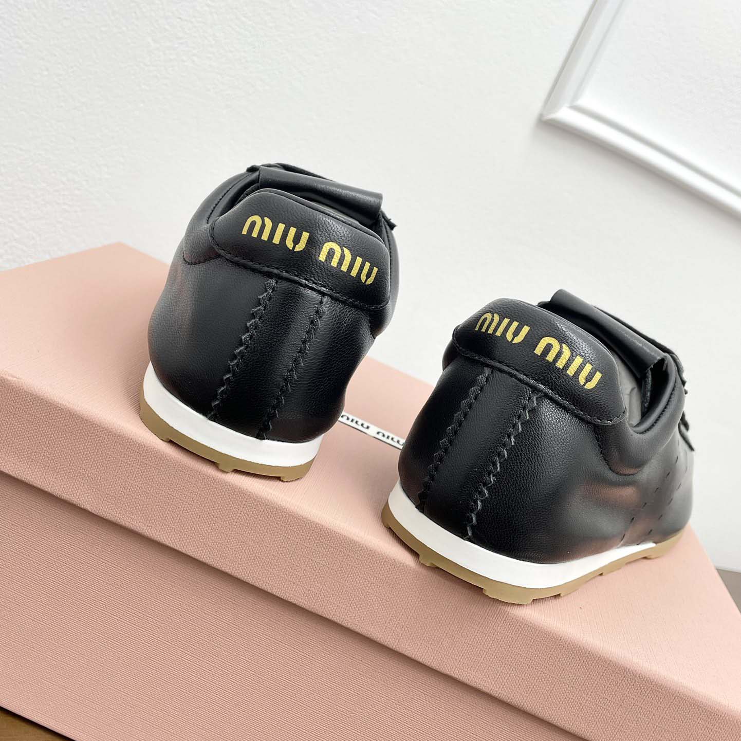 Miu Miu Plume Nappa Leather Sneakers - 
