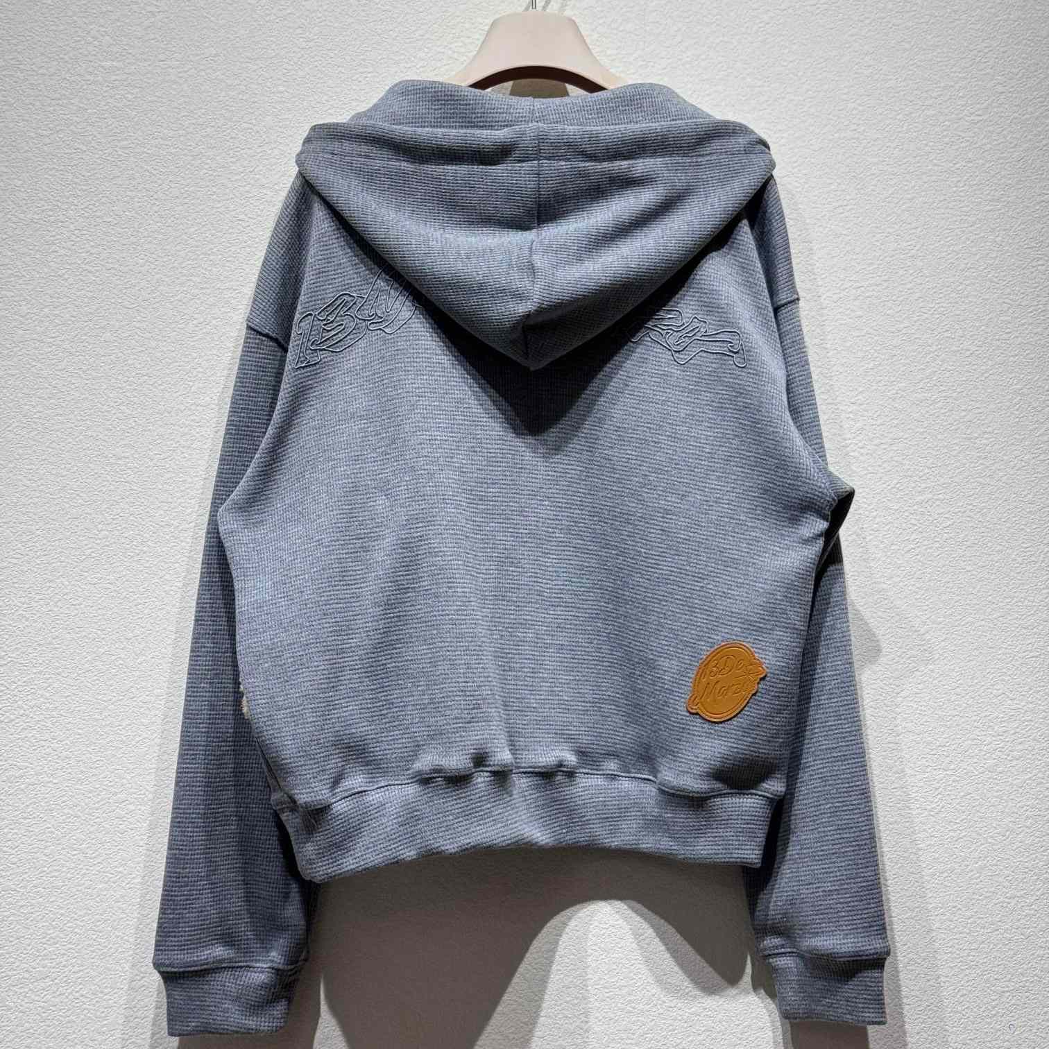13DE MARZO 2408 Doozoo Waffle Check Hoodie Grey - 