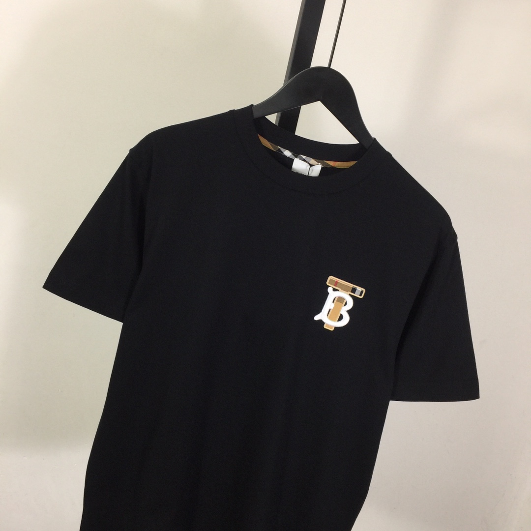 Burberry Embroidered TB Lettering Cotton T-shirt - 