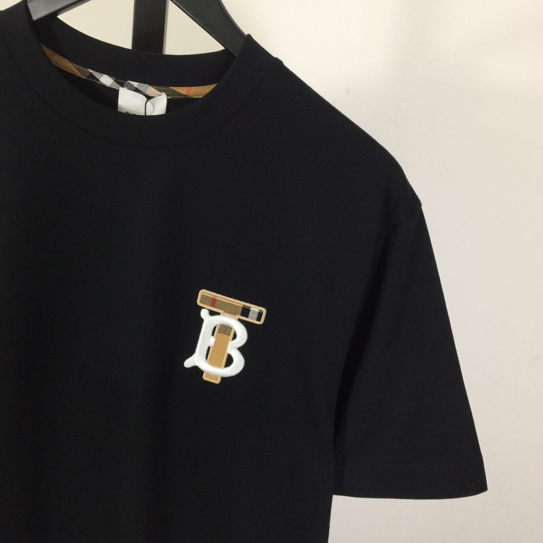 Burberry Embroidered TB Lettering Cotton T-shirt - 