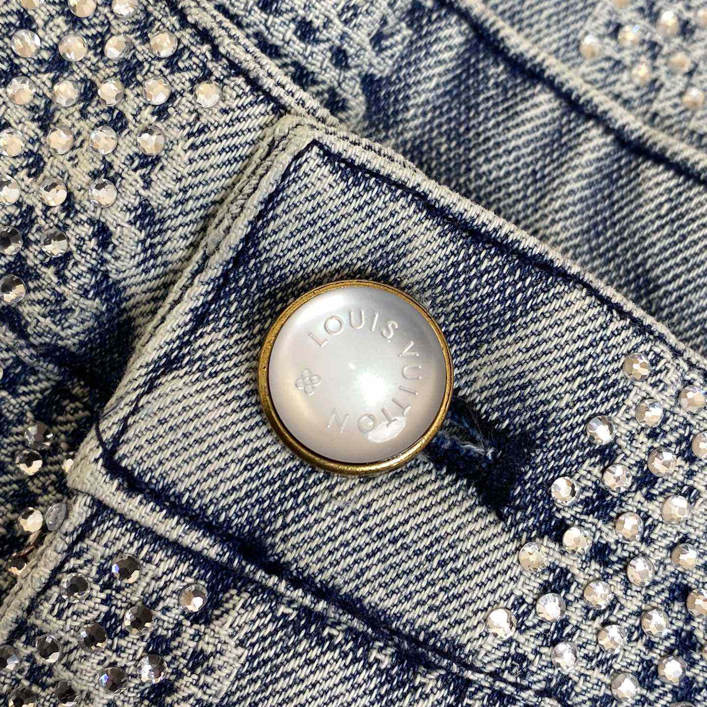 Louis Vuitton Damier Jean With Crystal - 