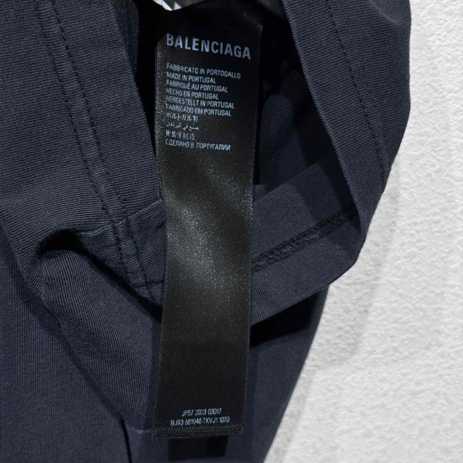 Balenciaga Getaria T-Shirt Oversize Fit In Washed Black Tubular Jersey - 