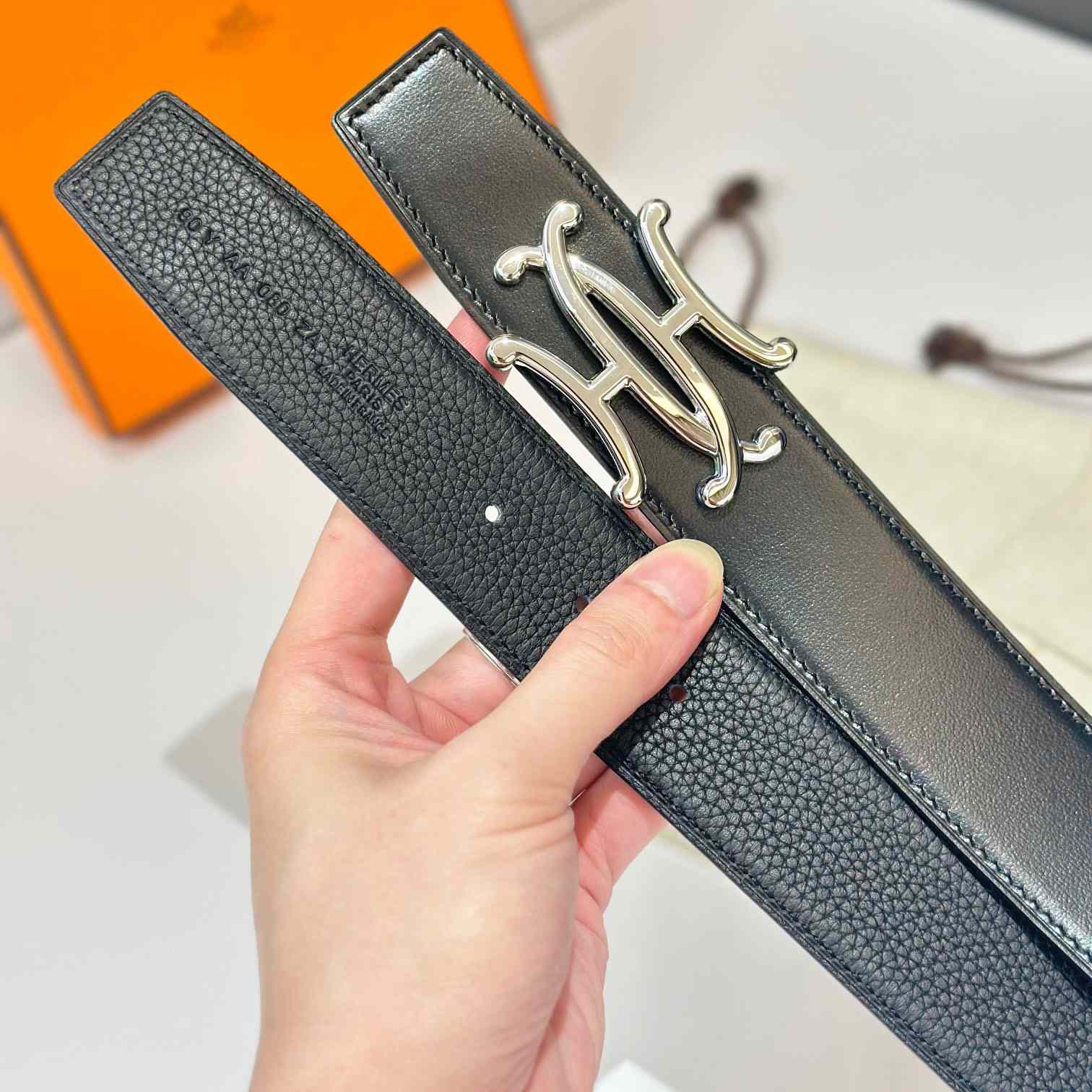 Hermes Neo Lift Belt Buckle & Reversible Leather Strap 38 mm - 