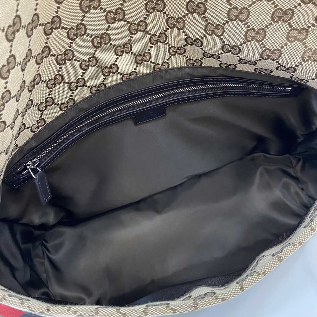 Gucci Medium GG Crossbody Bag With Web - DesignerGu