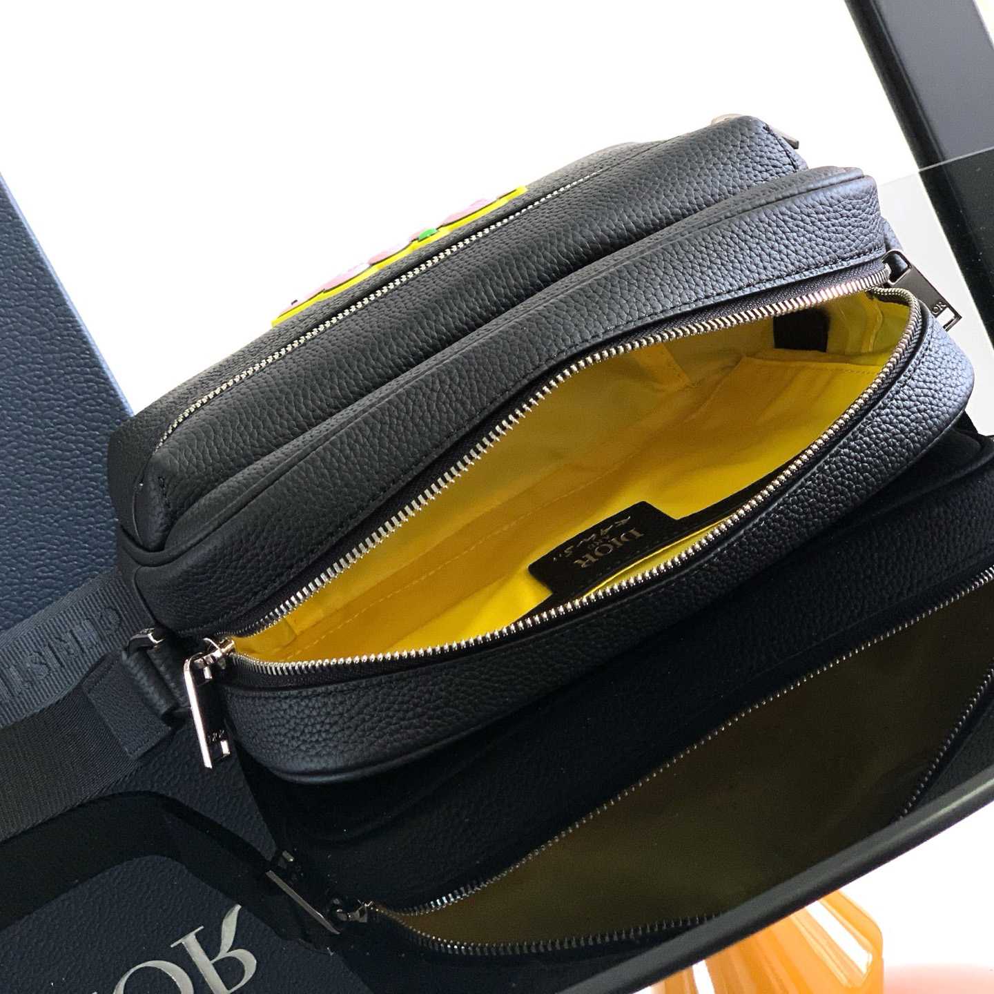 Dior And Kaws Mini Rider 2.0 Zipped Messenger Bag   - 